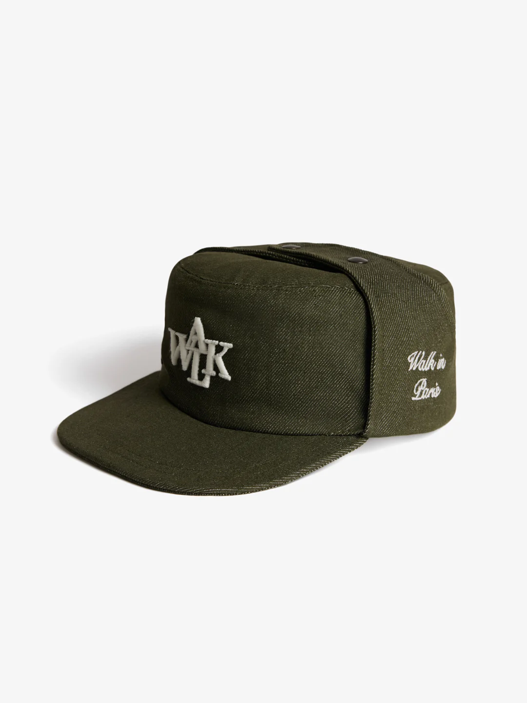 La casquette du postier en denim brut vert