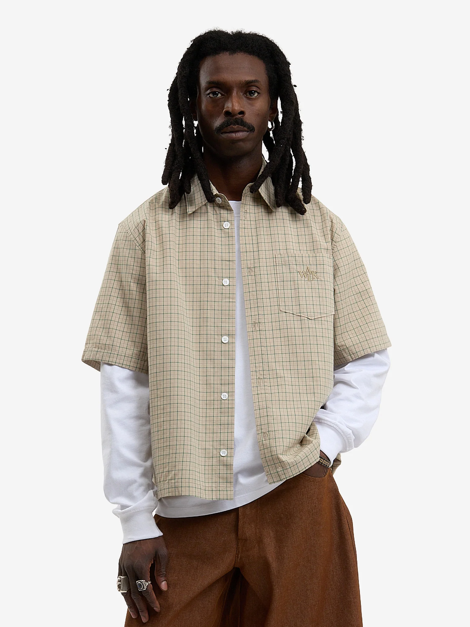 La chemise à manches courtes beige - Image 5