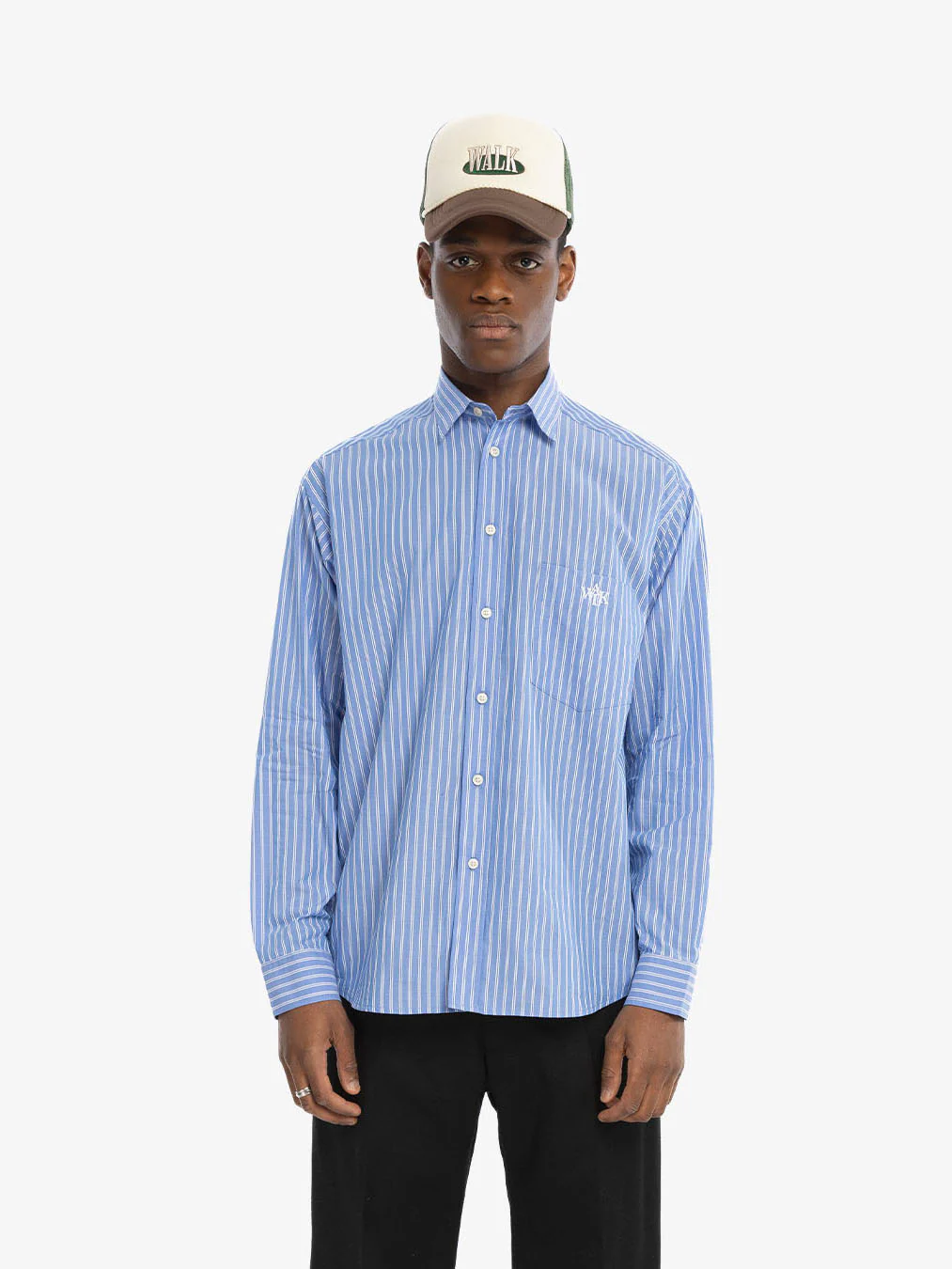 La chemise manches longues bleue rayée - Image 2