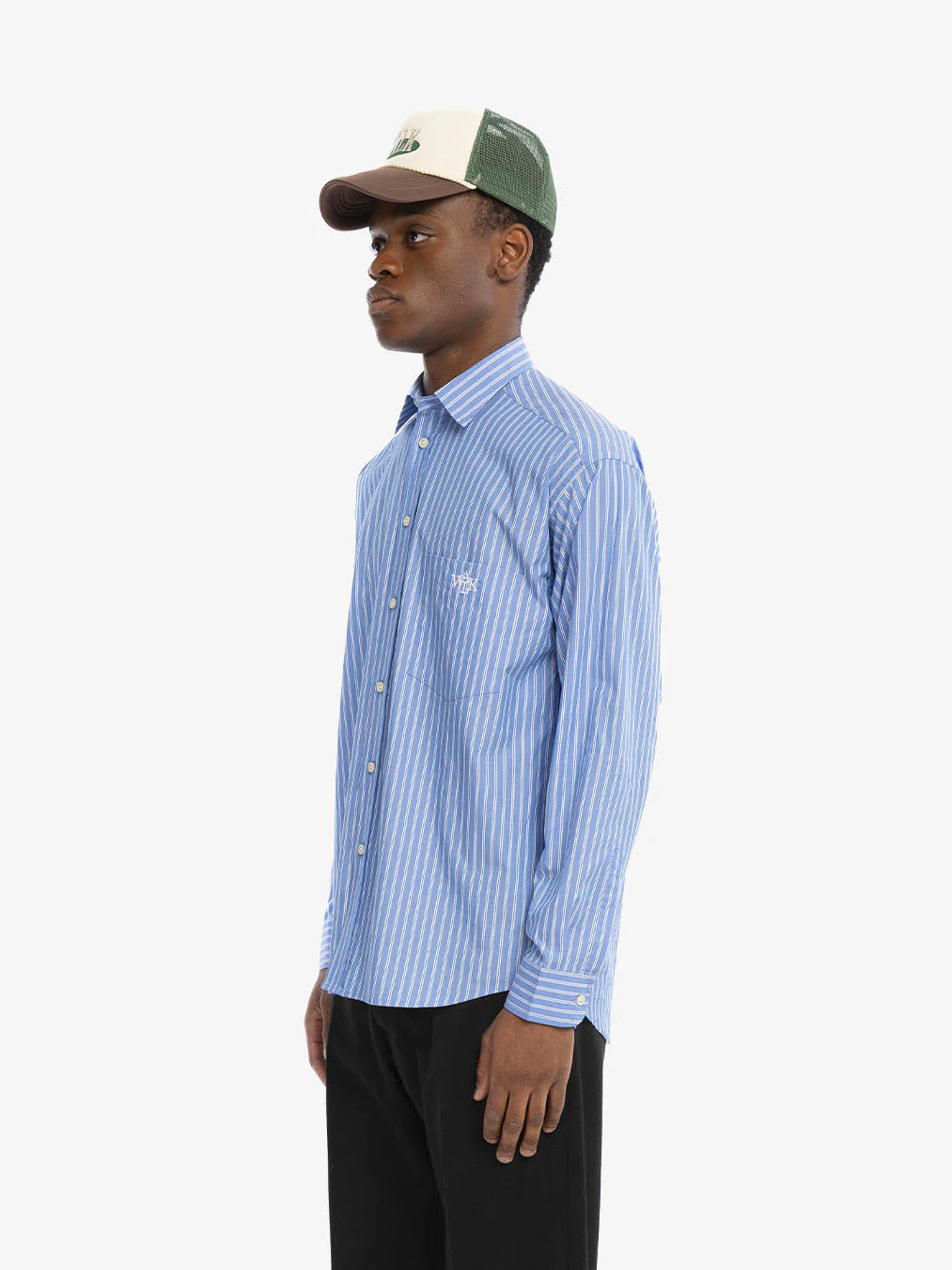 La chemise manches longues bleue rayée - Image 3