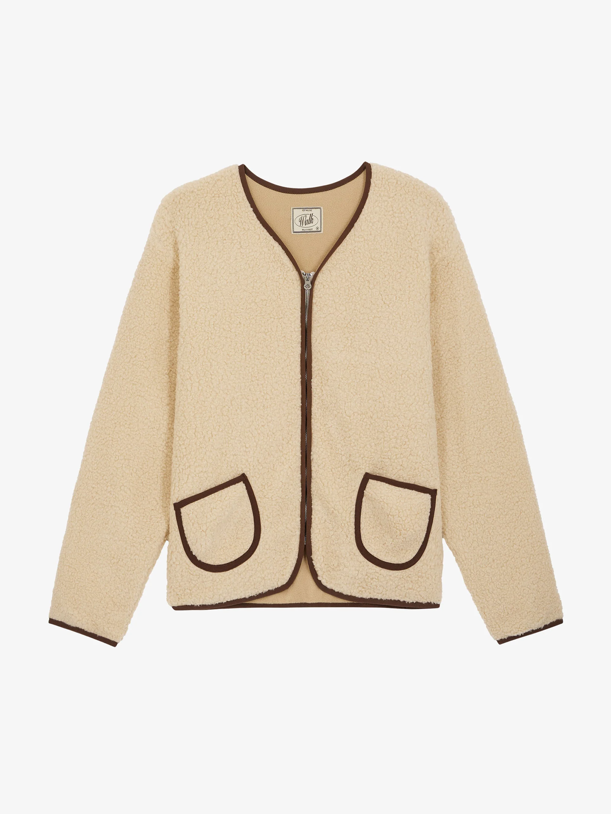 La veste de berger beige à manches longues