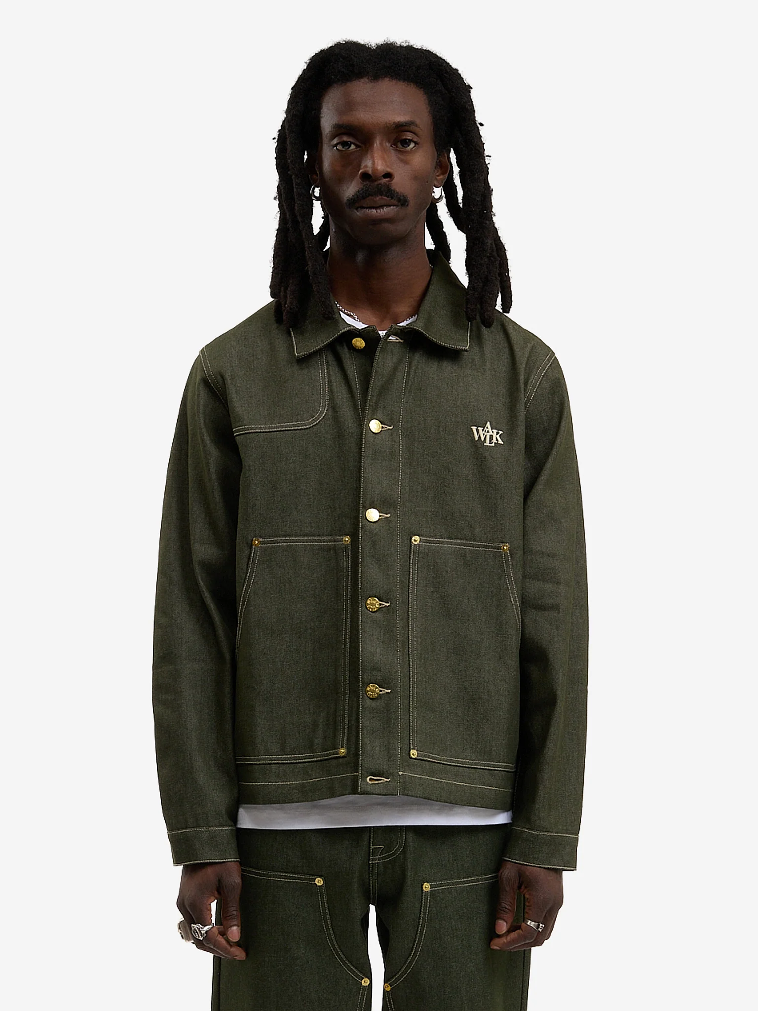 La veste du menuisier en denim vert - Image 6