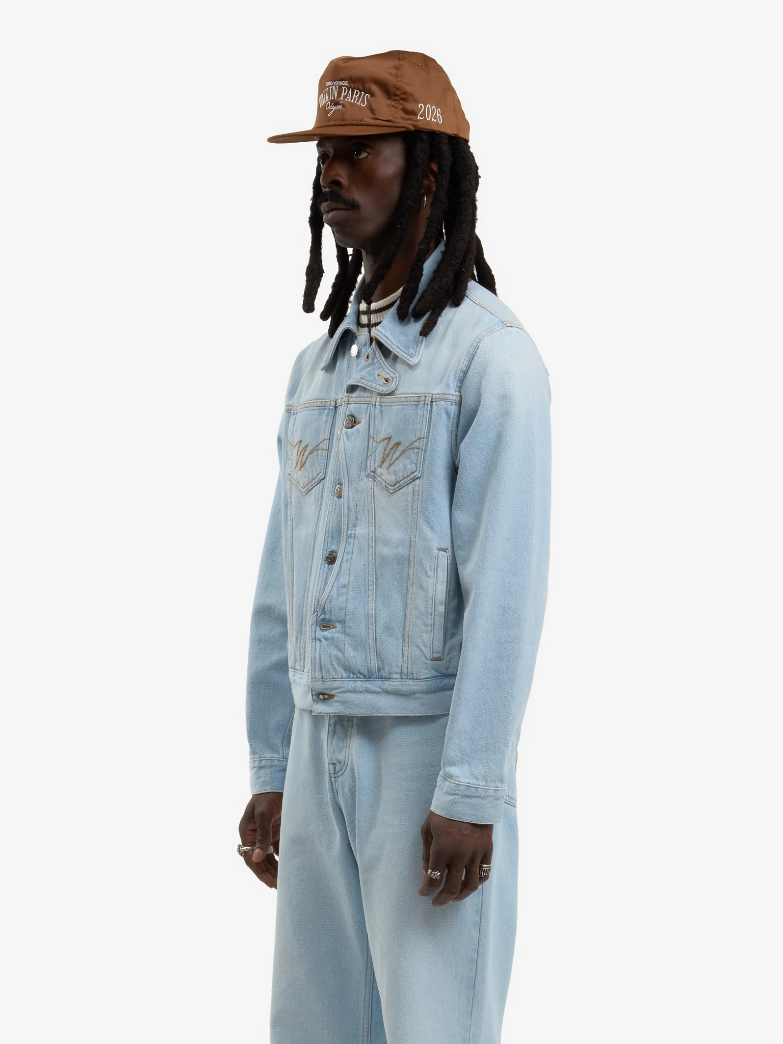 La veste du postier en denim clair délavé - Image 4