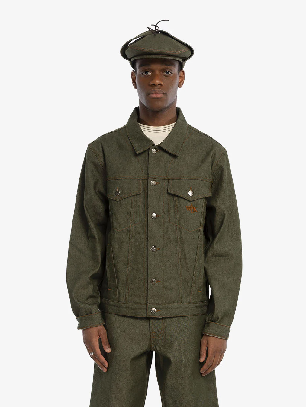 La veste en denim brut vert - Image 4
