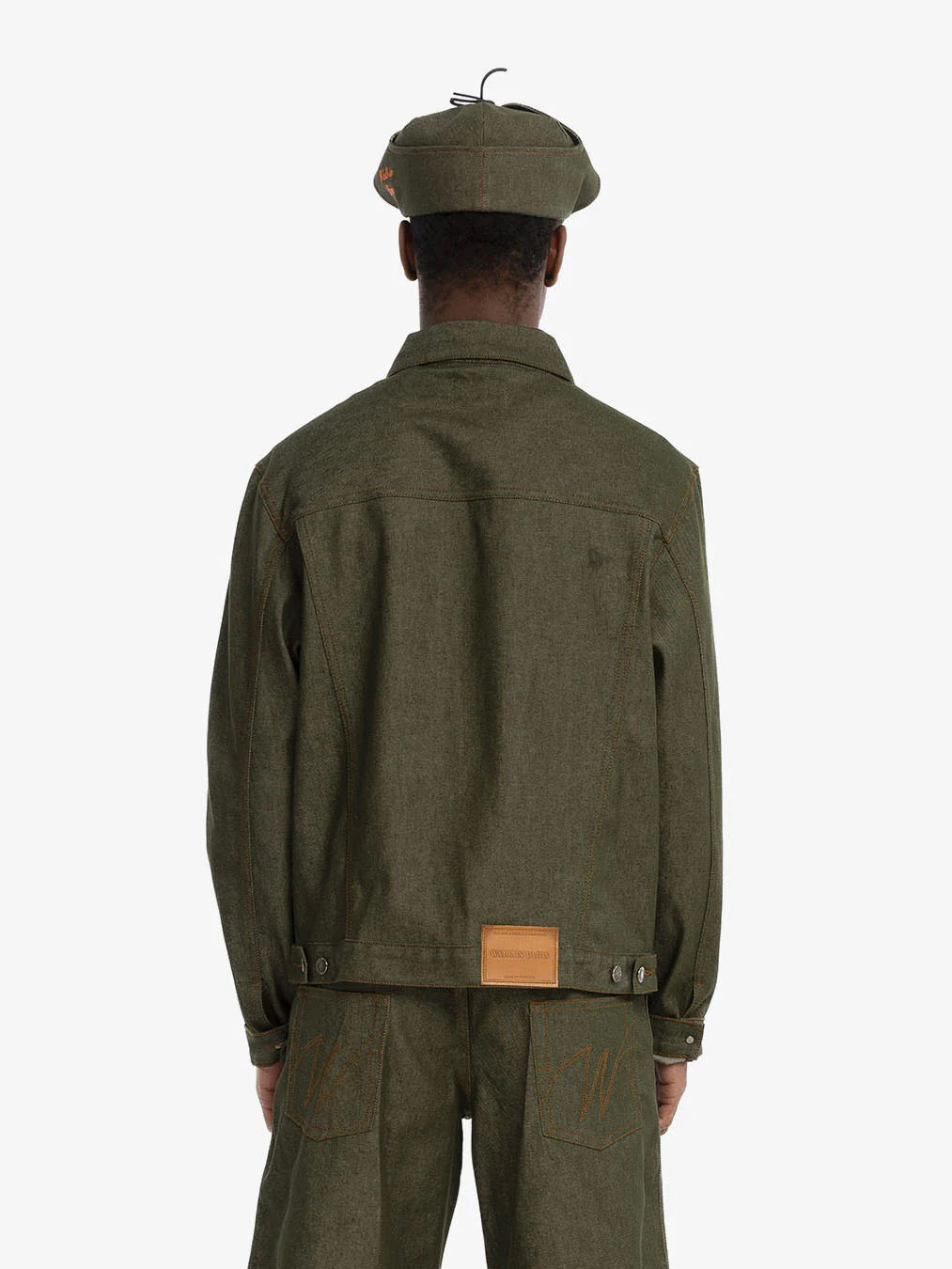 Le béret Sherlock en denim brut vert - Image 6