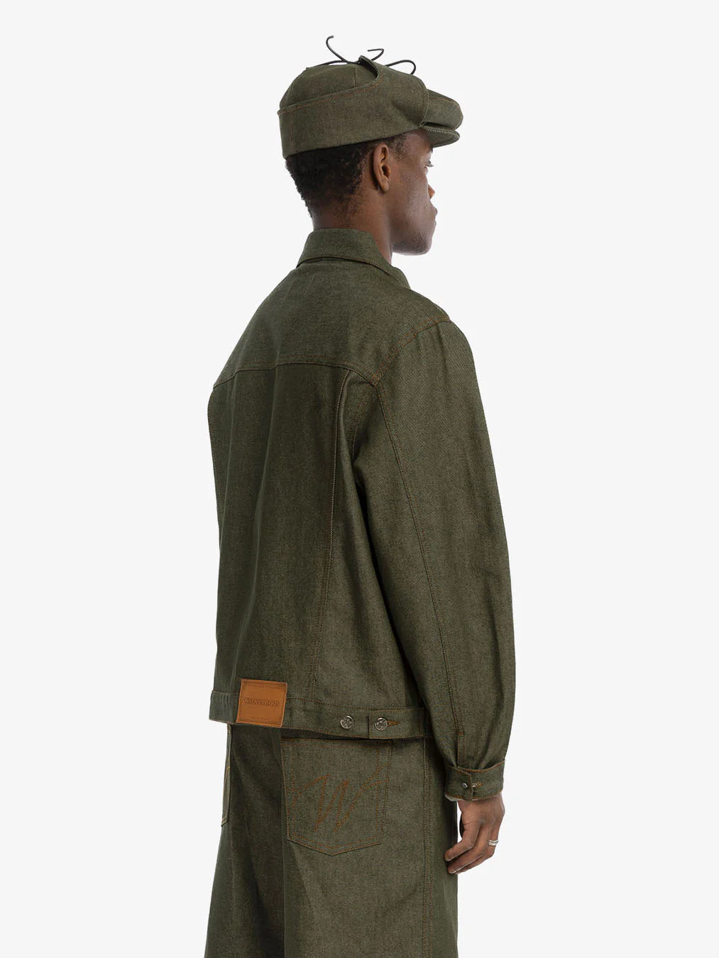 Le béret Sherlock en denim brut vert - Image 7
