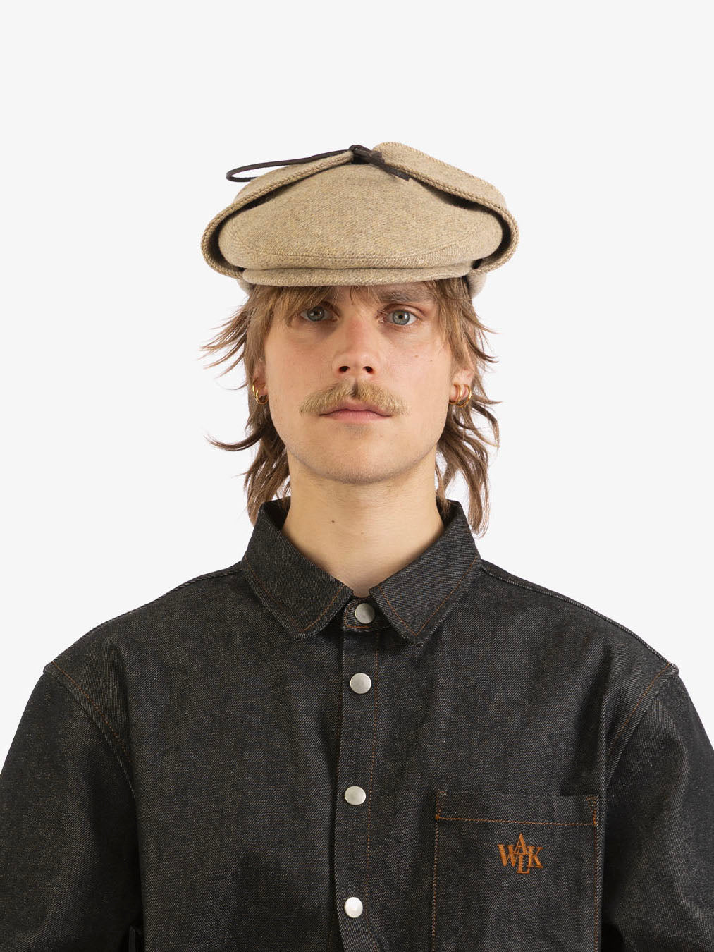 Le béret Sherlock en laine beige - Image 4