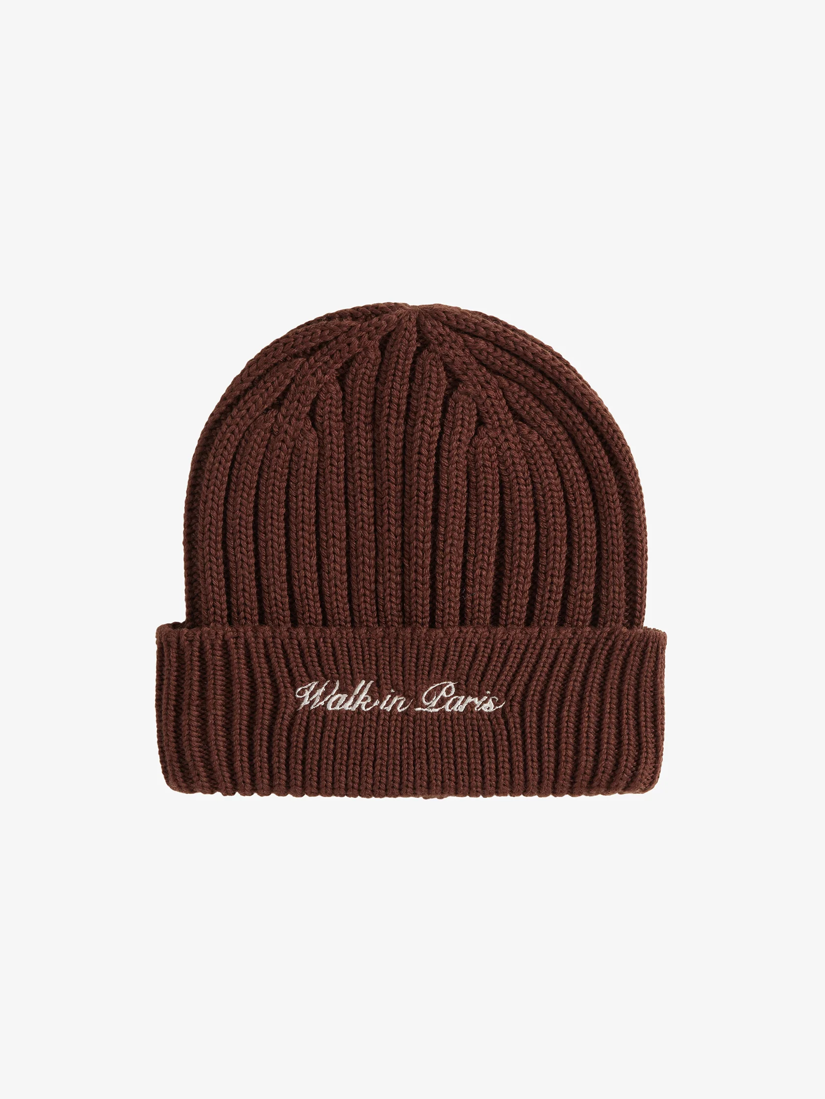 Le bonnet en laine marron