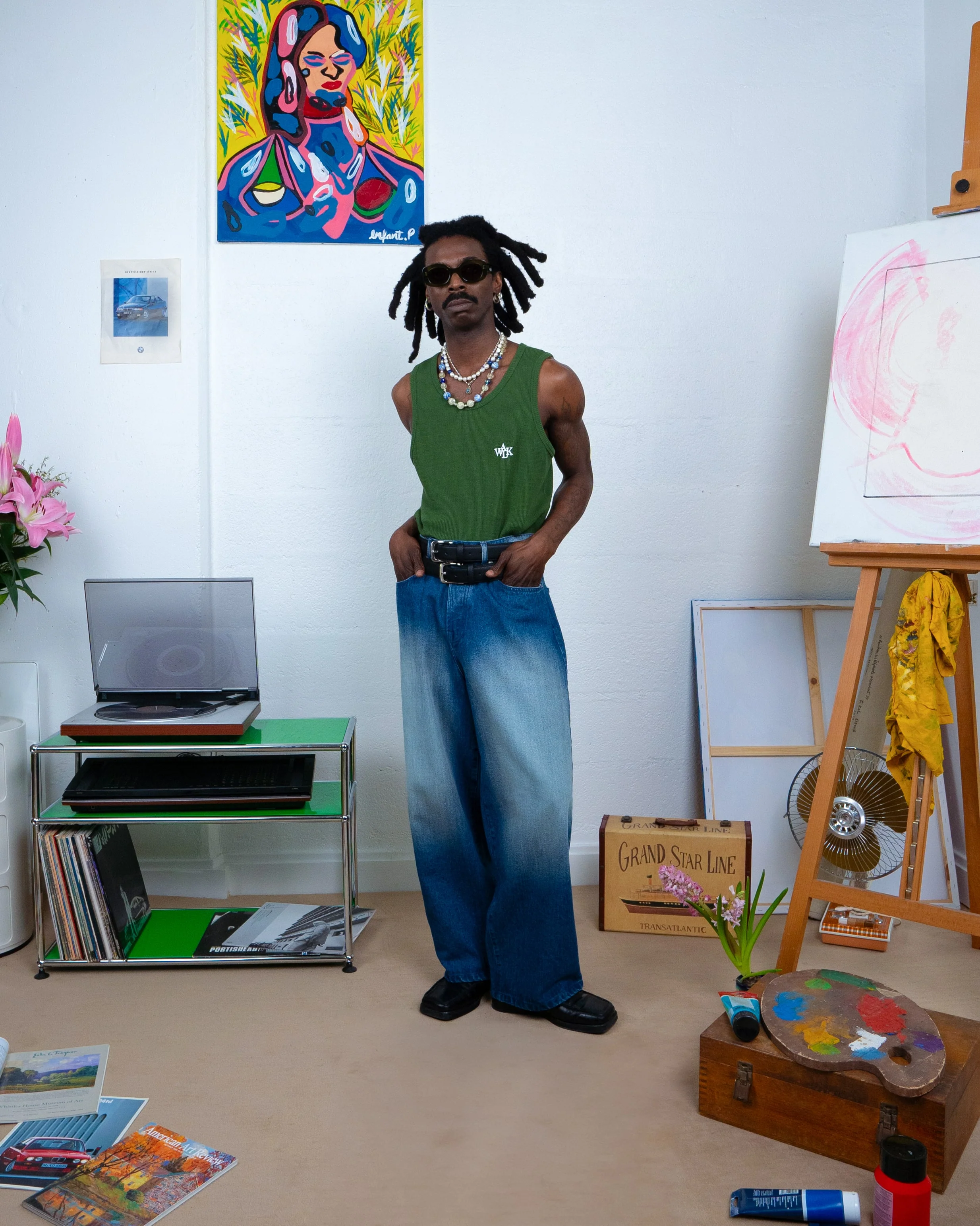 Le débardeur vert brodé - Image 3