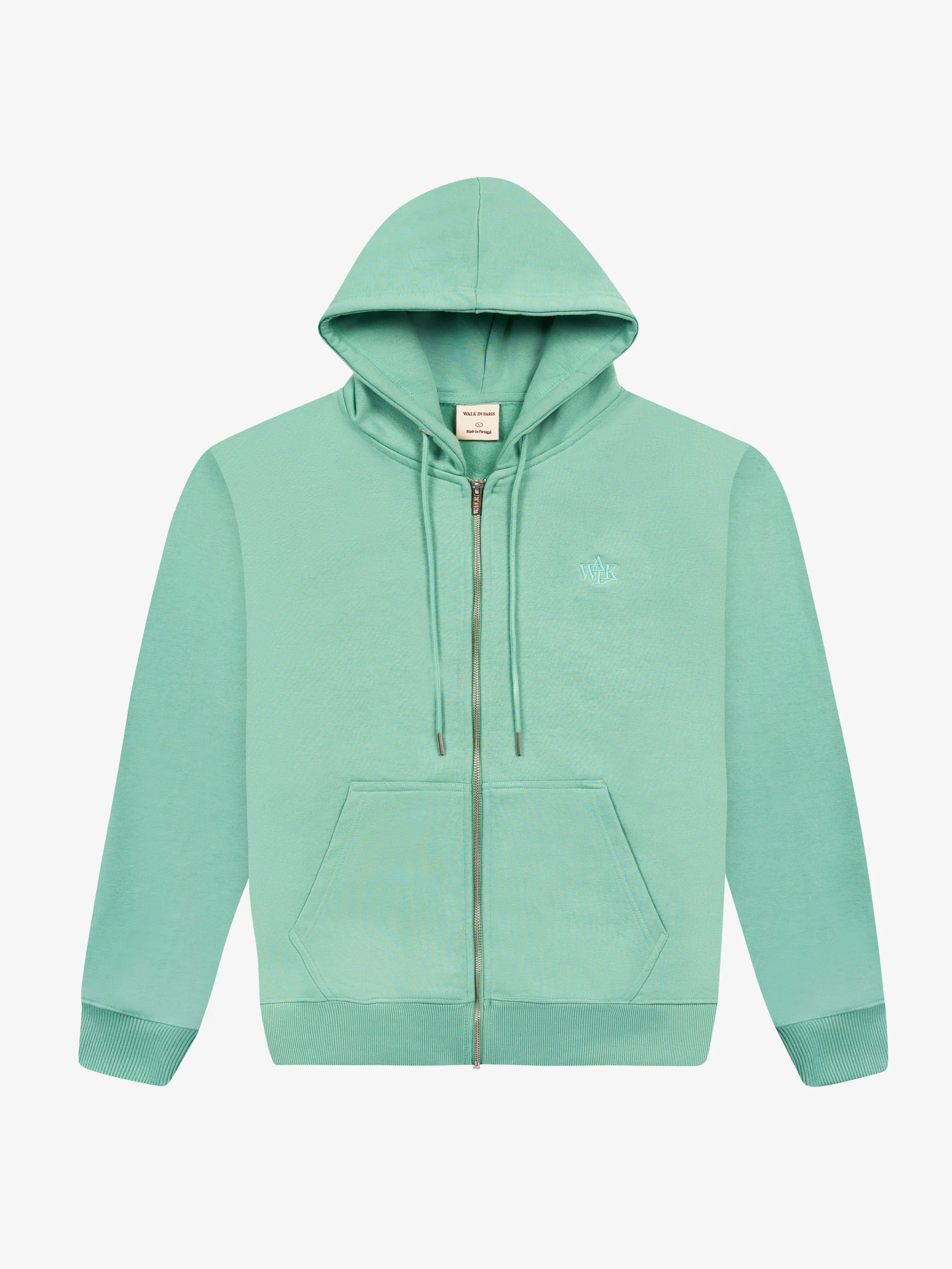 Le hoodie zippé vert d'eau