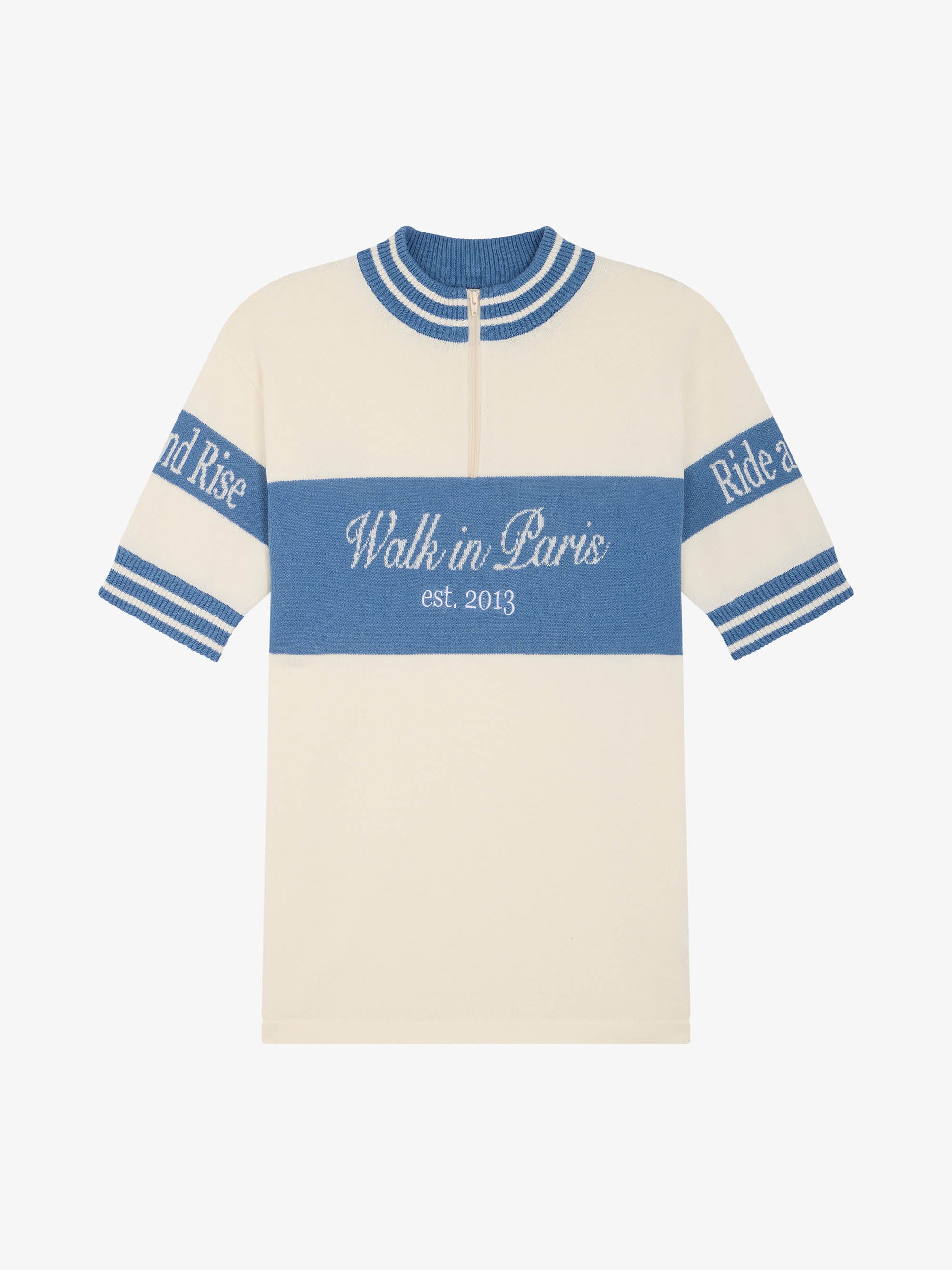 Le maillot de cycliste en maille bleu