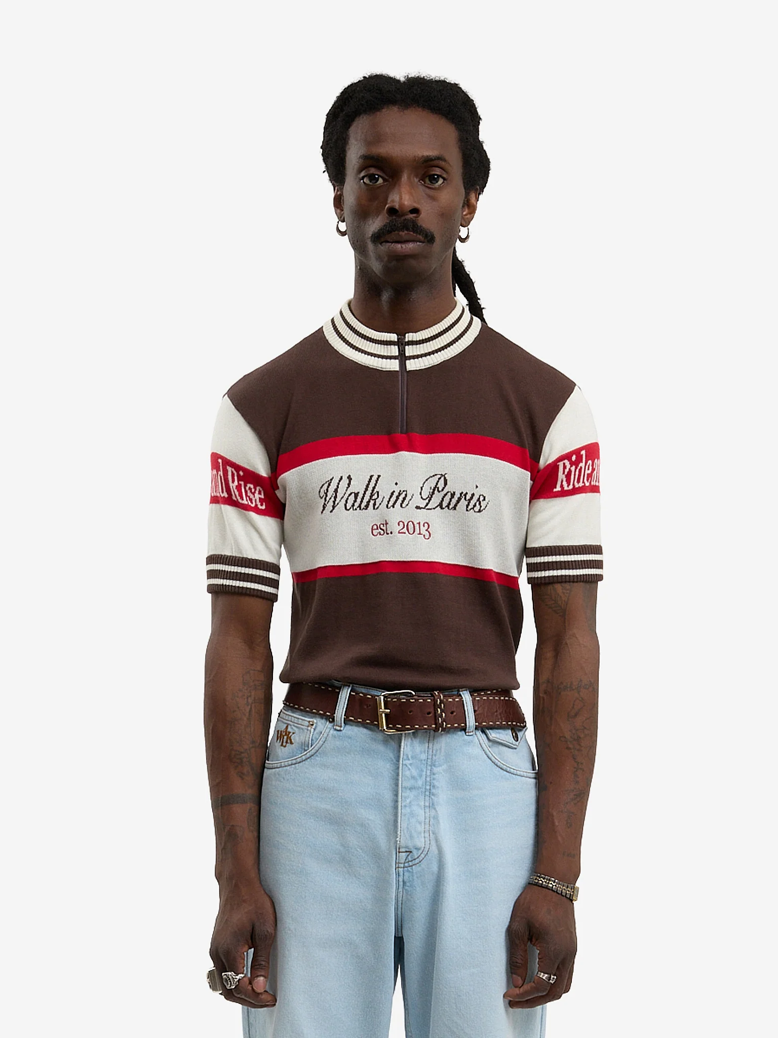 Le maillot de cycliste en maille marron - Image 3
