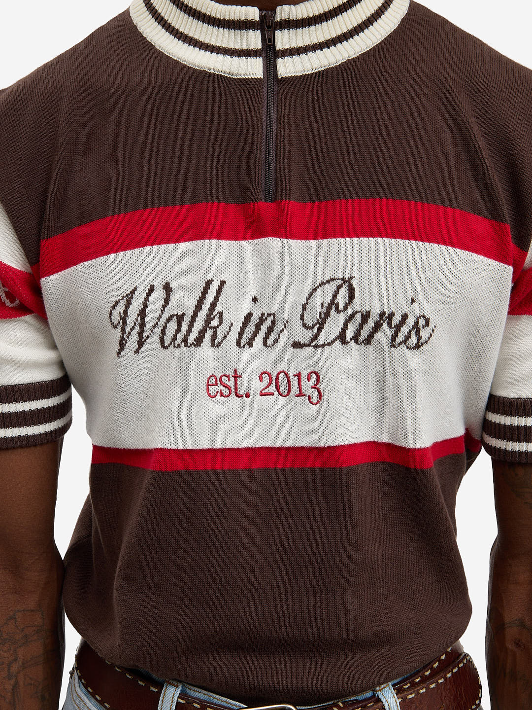 Le maillot de cycliste en maille marron - Image 5