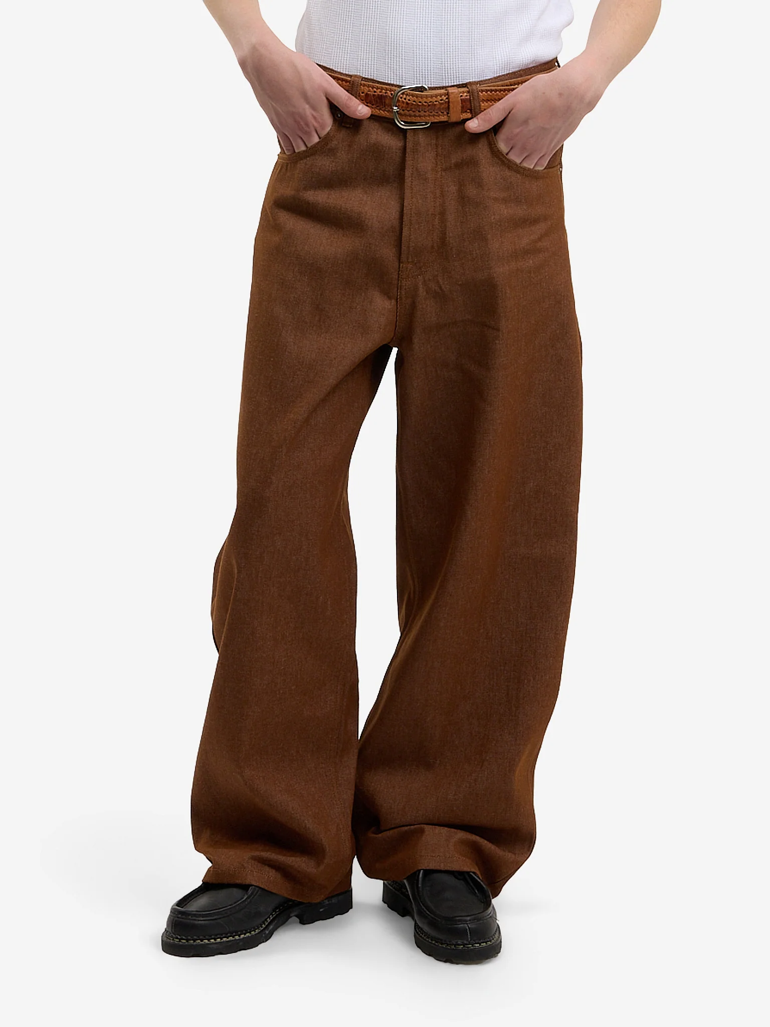 Le pantalon baggy en denim marron - Image 4
