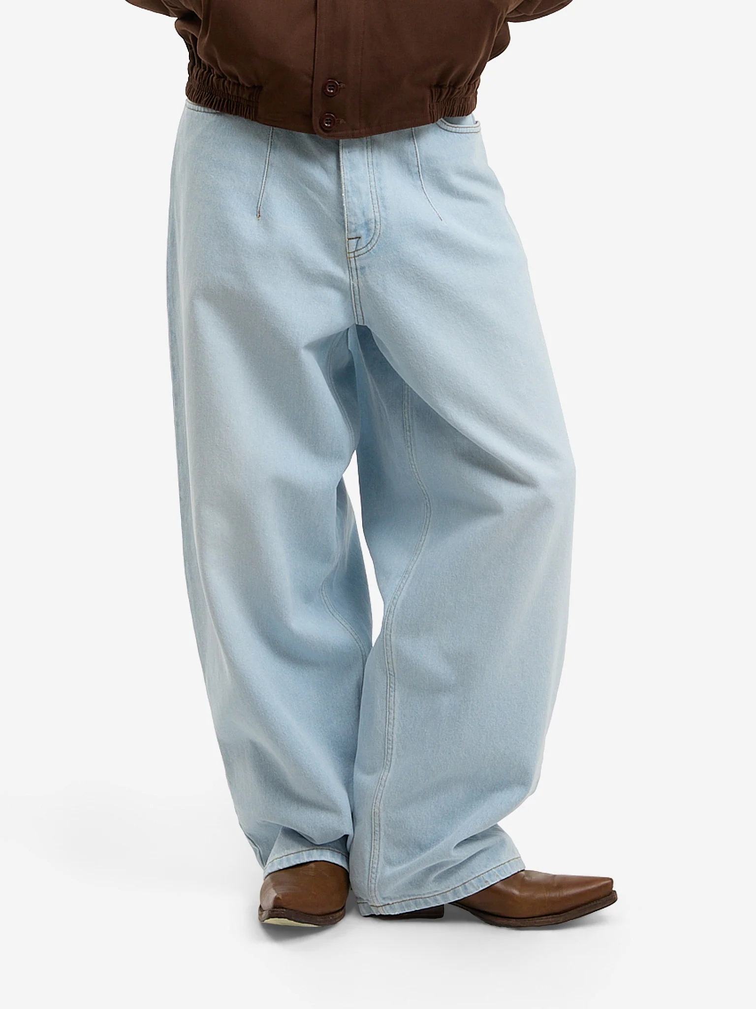 Le pantalon ballon en denim clair délavé - Image 5