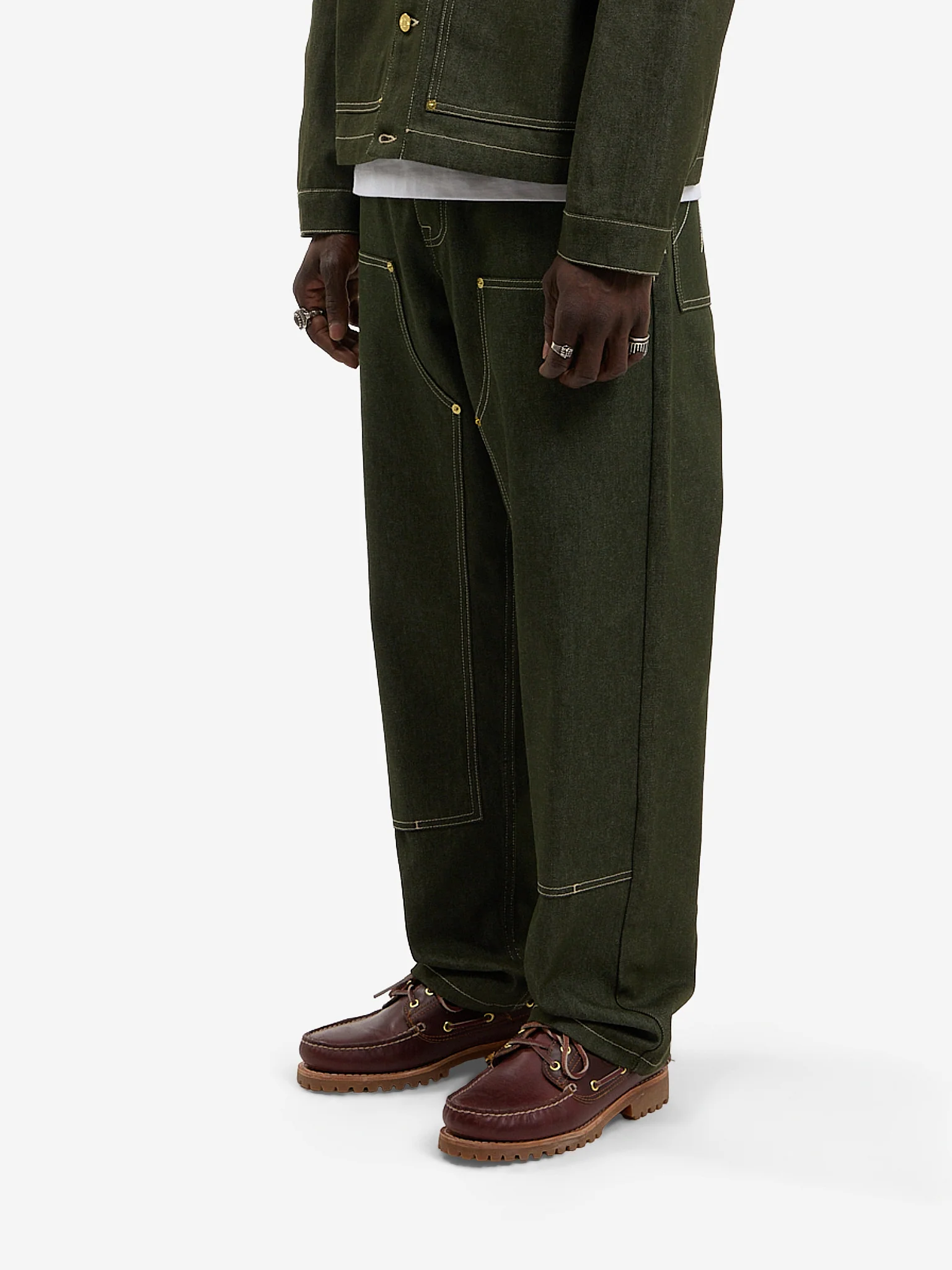 Le pantalon du menuisier en denim vert - Image 5