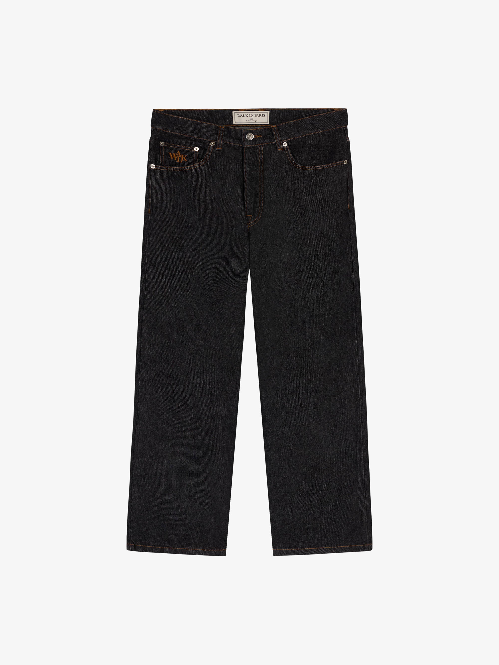 Le pantalon regular en denim brut