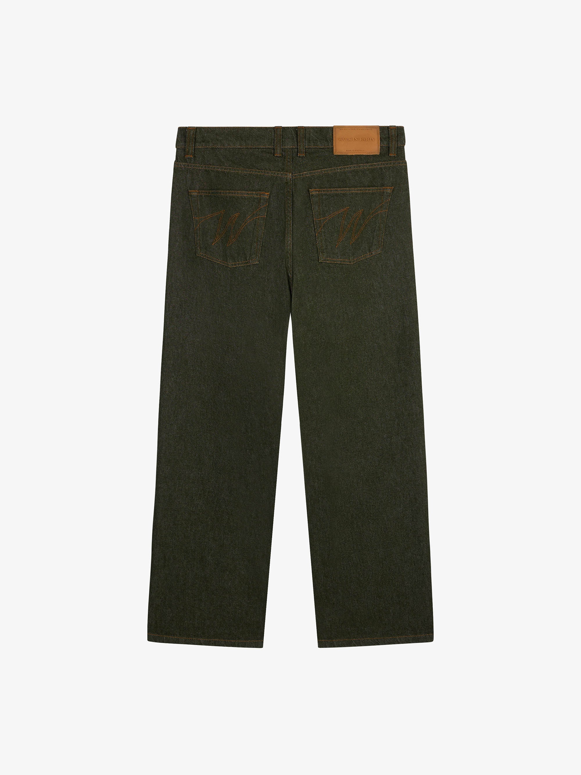 Le pantalon regular en denim vert - Image 2