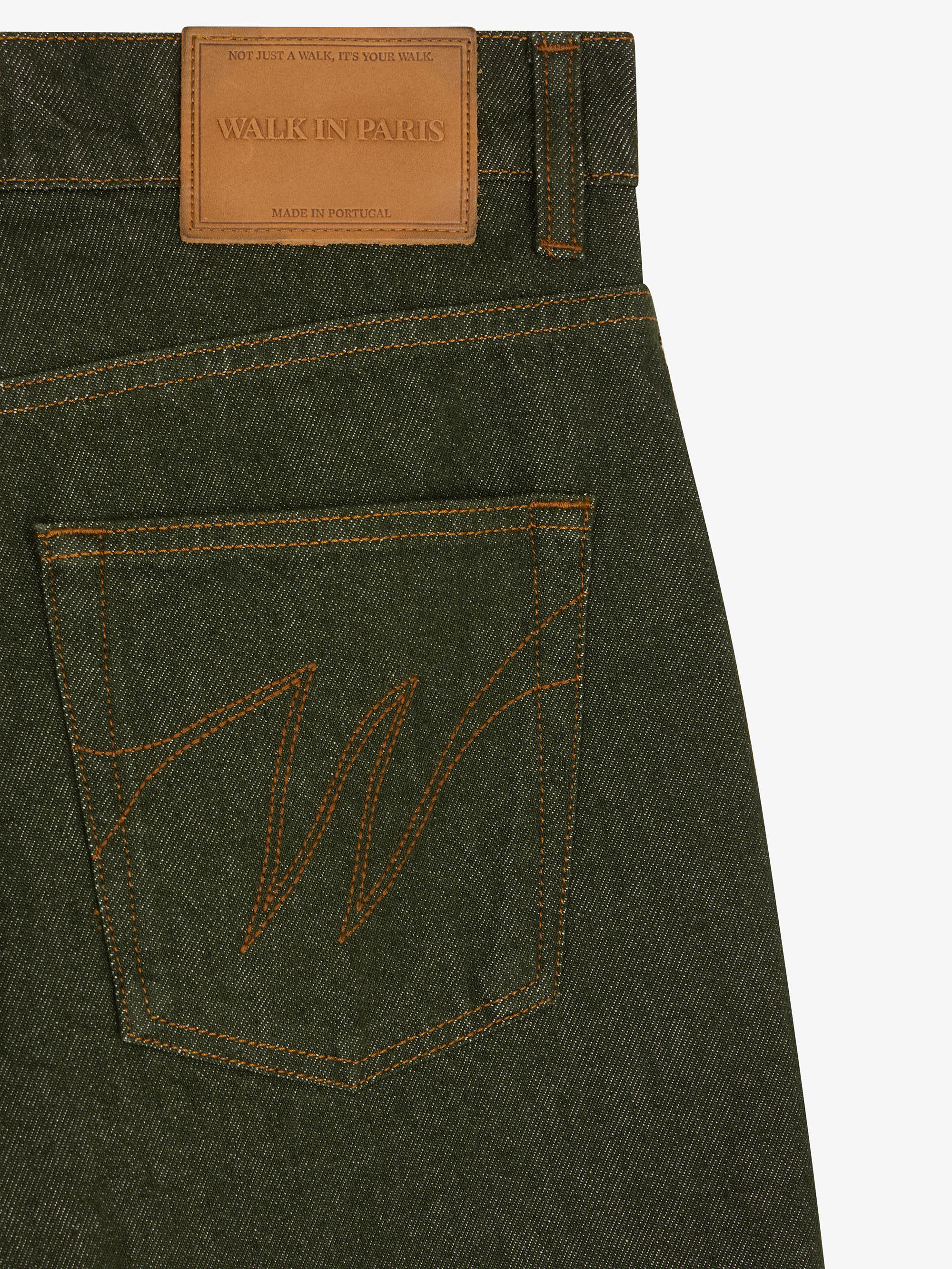 Le pantalon regular en denim vert - Image 3