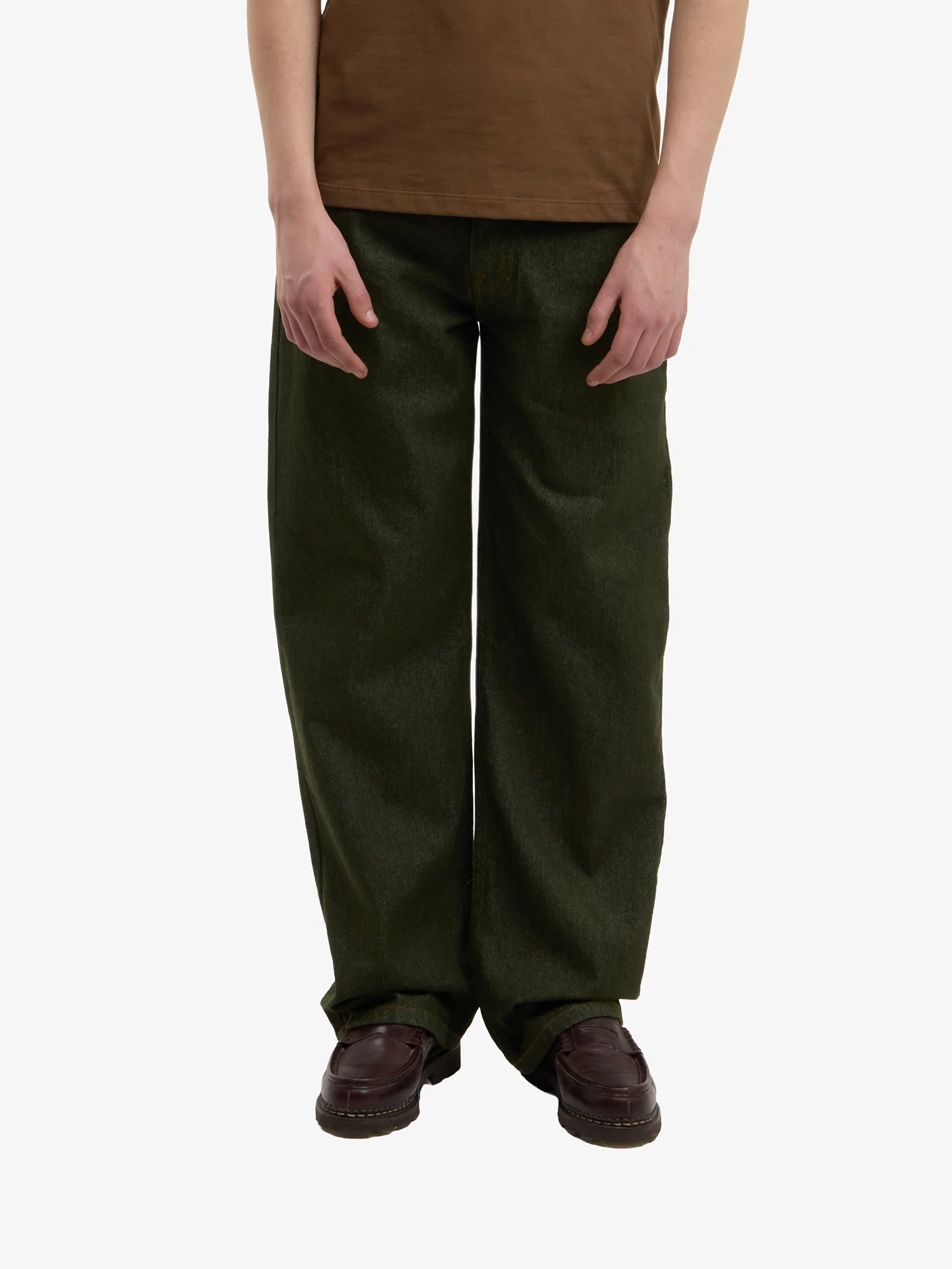 Le pantalon regular en denim vert - Image 4