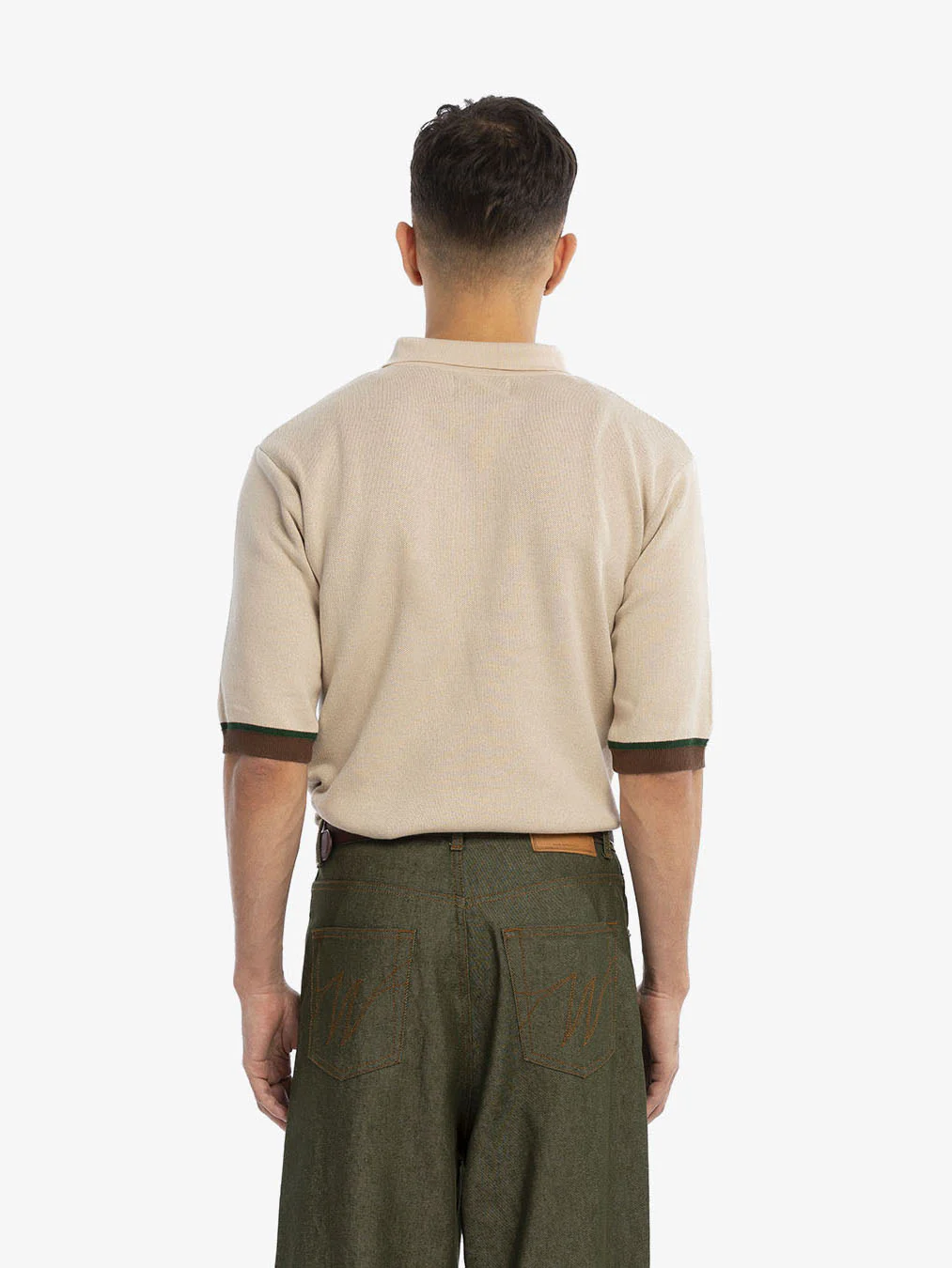 Le polo en maille beige - Image 5