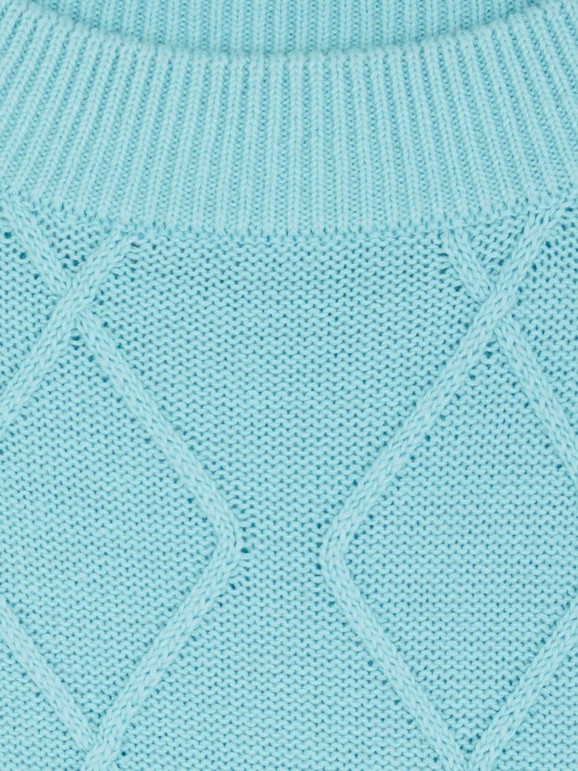 Le pull en maille bleu glacier - Image 3