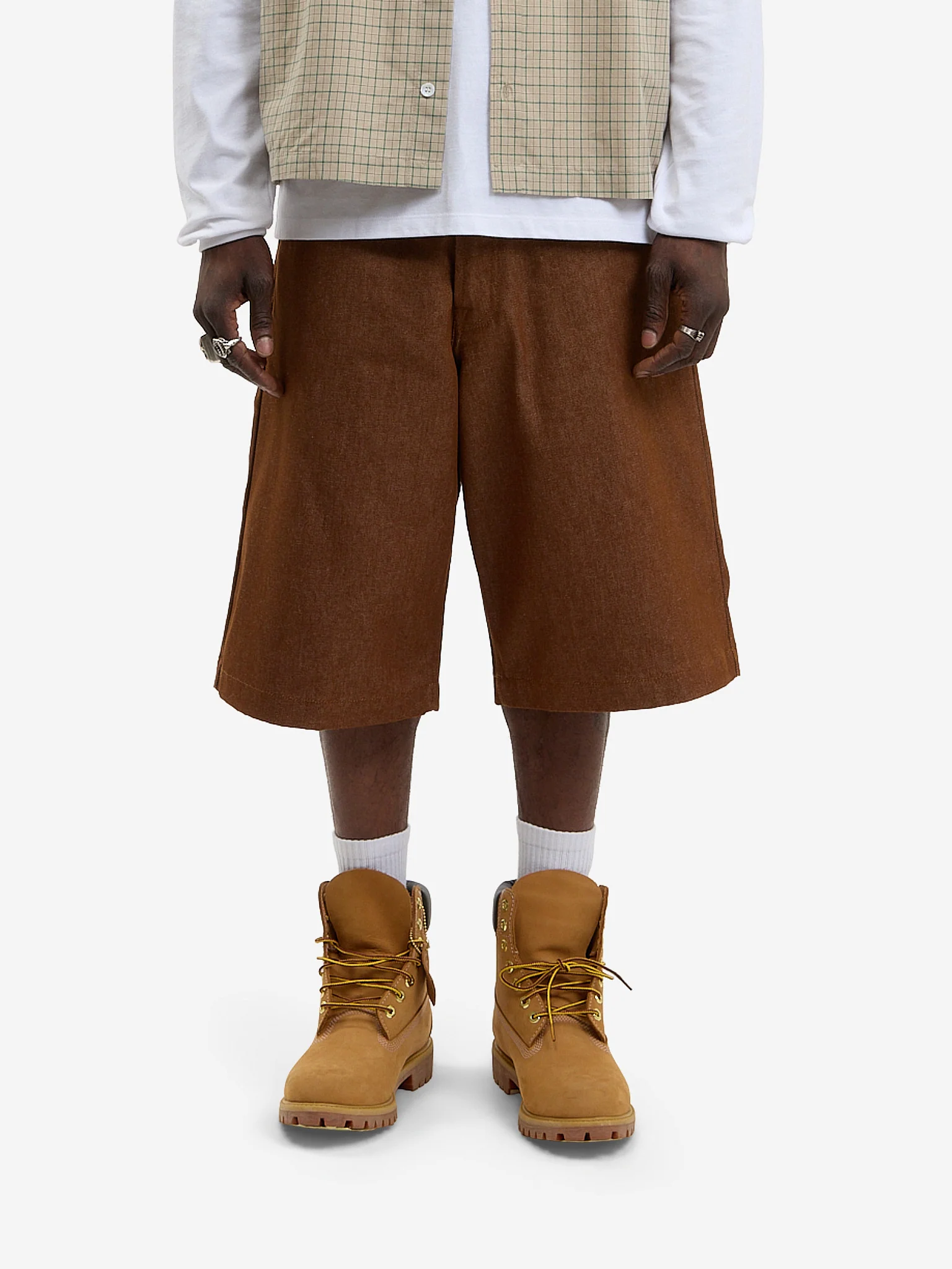 Le short en jean baggy marron - Image 2