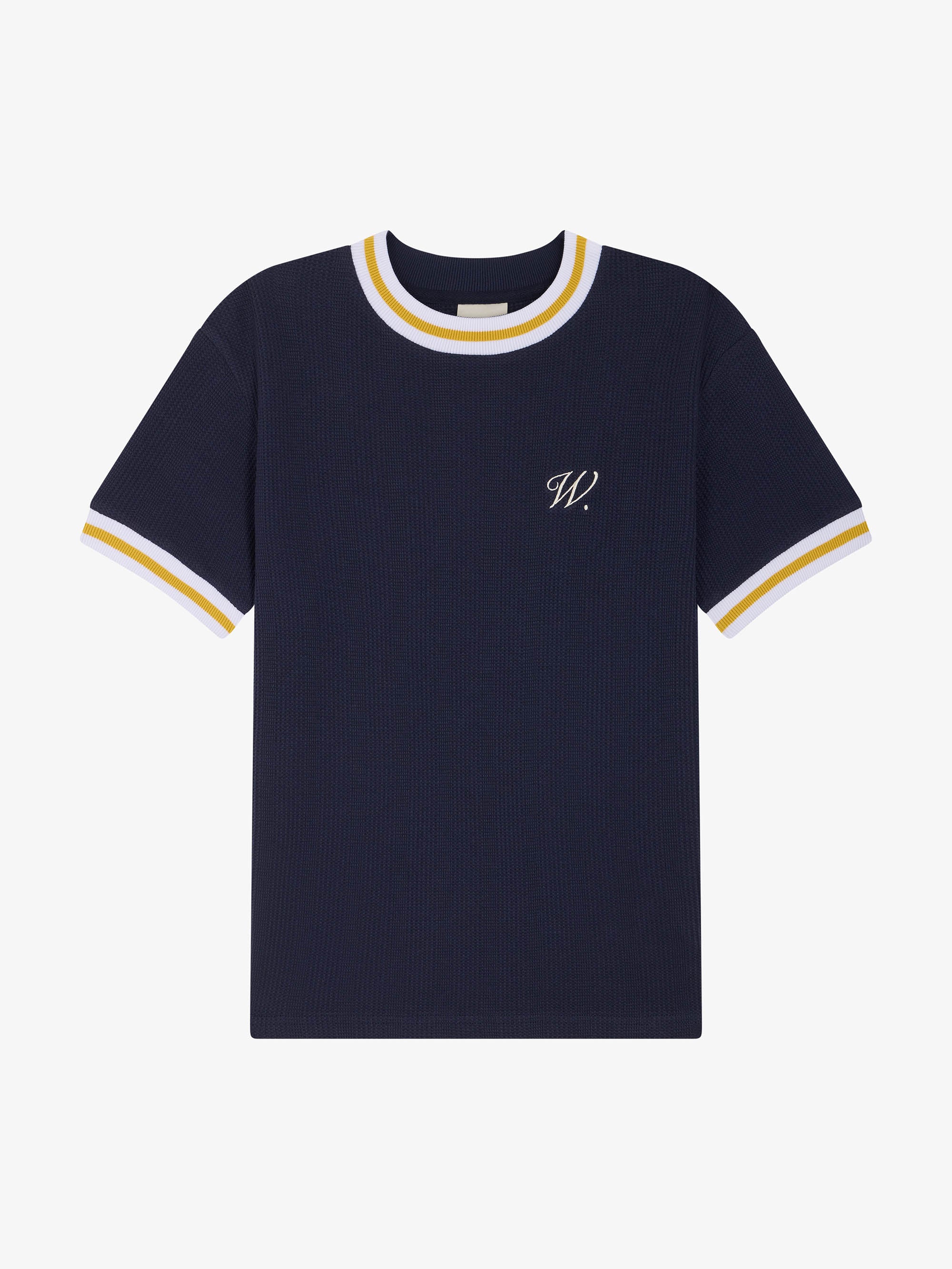 Le t-shirt en maille bleu